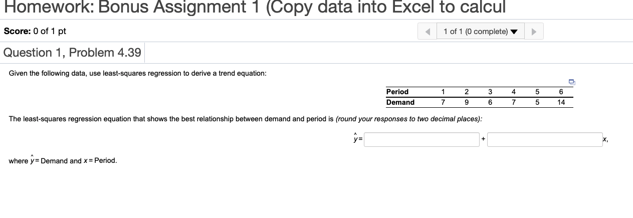 Homework: Bonus Assignment 1 (Copy data into