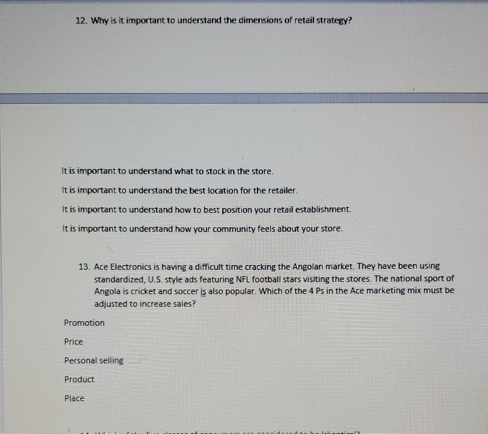 answer both please 12. Why is it important to