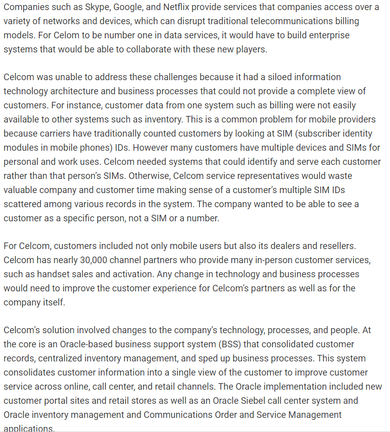 Business Problem-solving Case Customer
