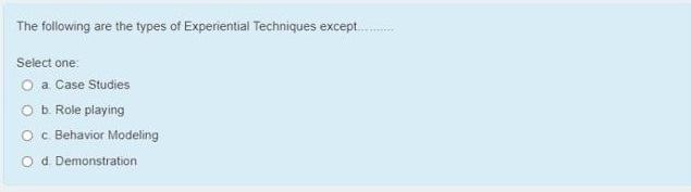 when using demonstration as a training method,