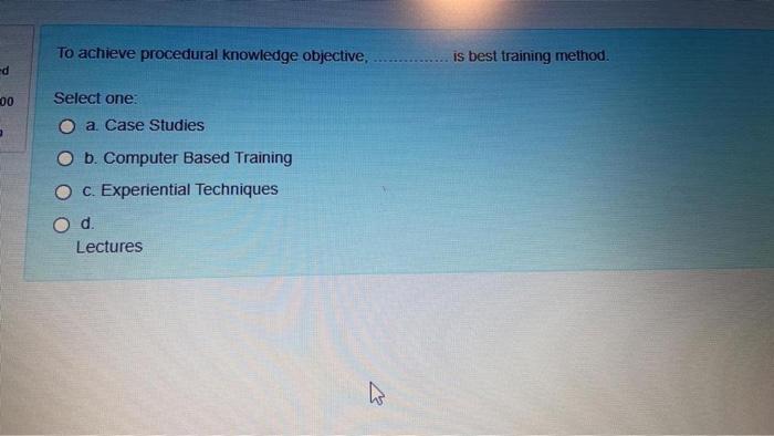 when using demonstration as a training method,