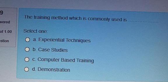 when using demonstration as a training method,