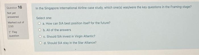 Question 14 In the Singapore International