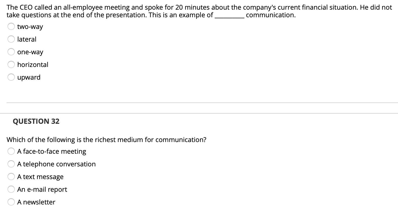 The CEO called an all-employee meeting and spoke
