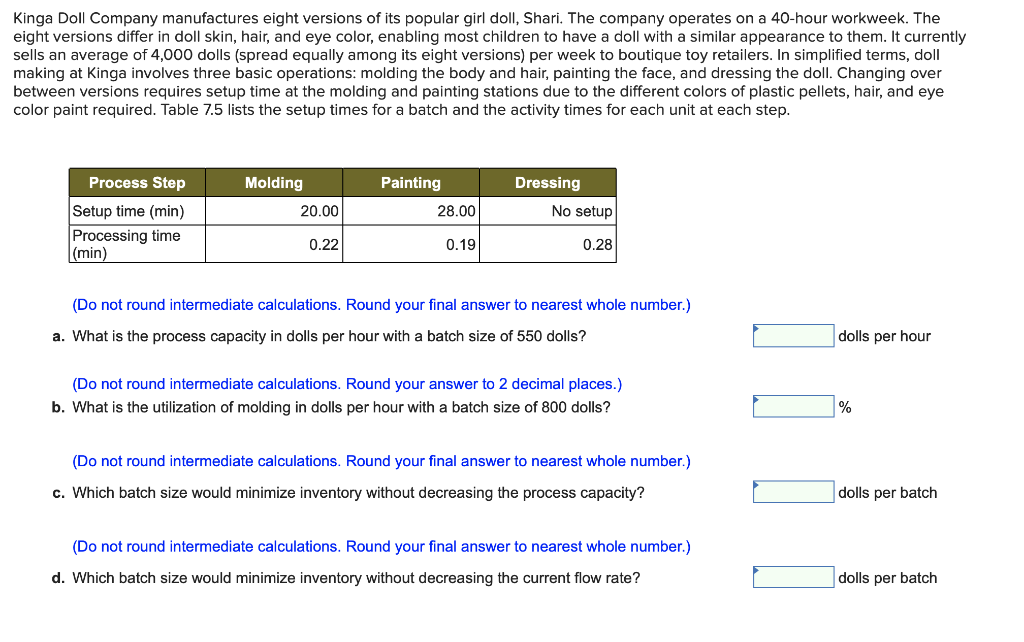 Kinga Doll Company manufactures eight versions of