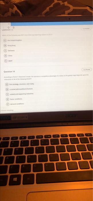 QUES D) OOOOO D C Question 10 D (de W 2 QUES D)