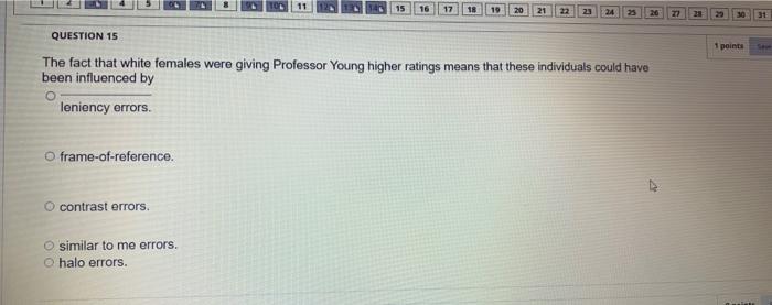 23 31 QUESTION 15 1 points The fact that white