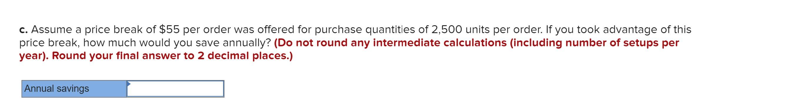 Given the following information, formulate an