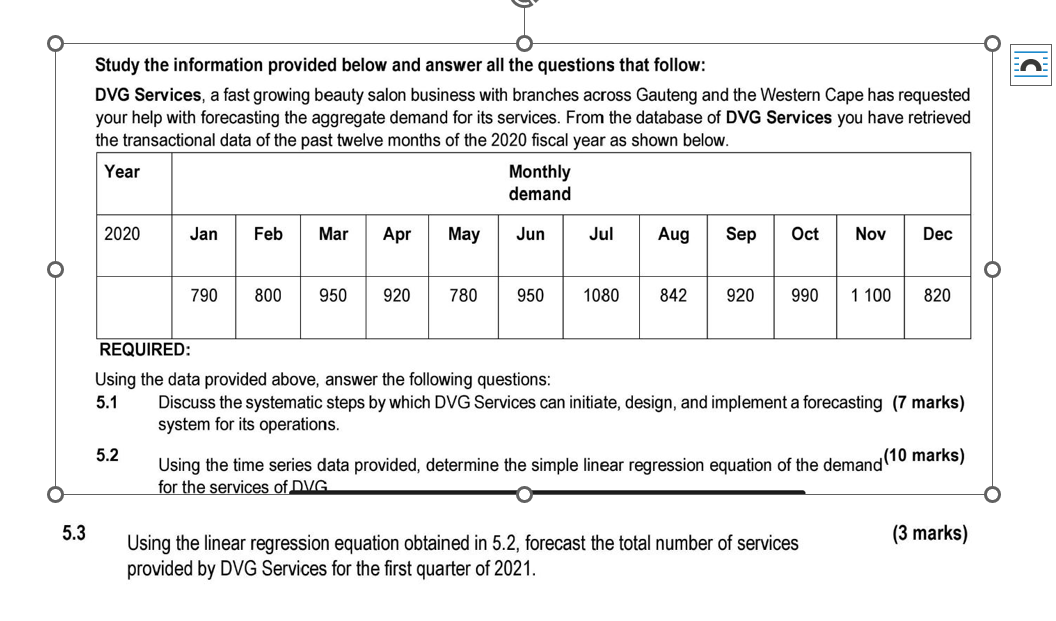 Study the information provided below and answer