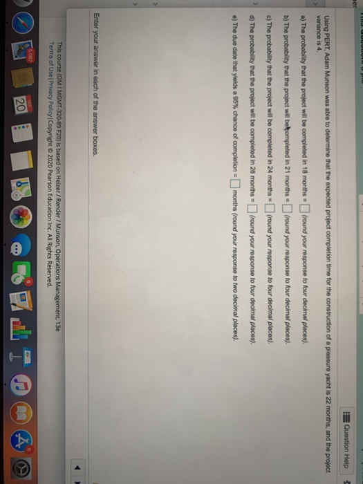 TIJUUL ner Question Help Using PERT, Adam Munson