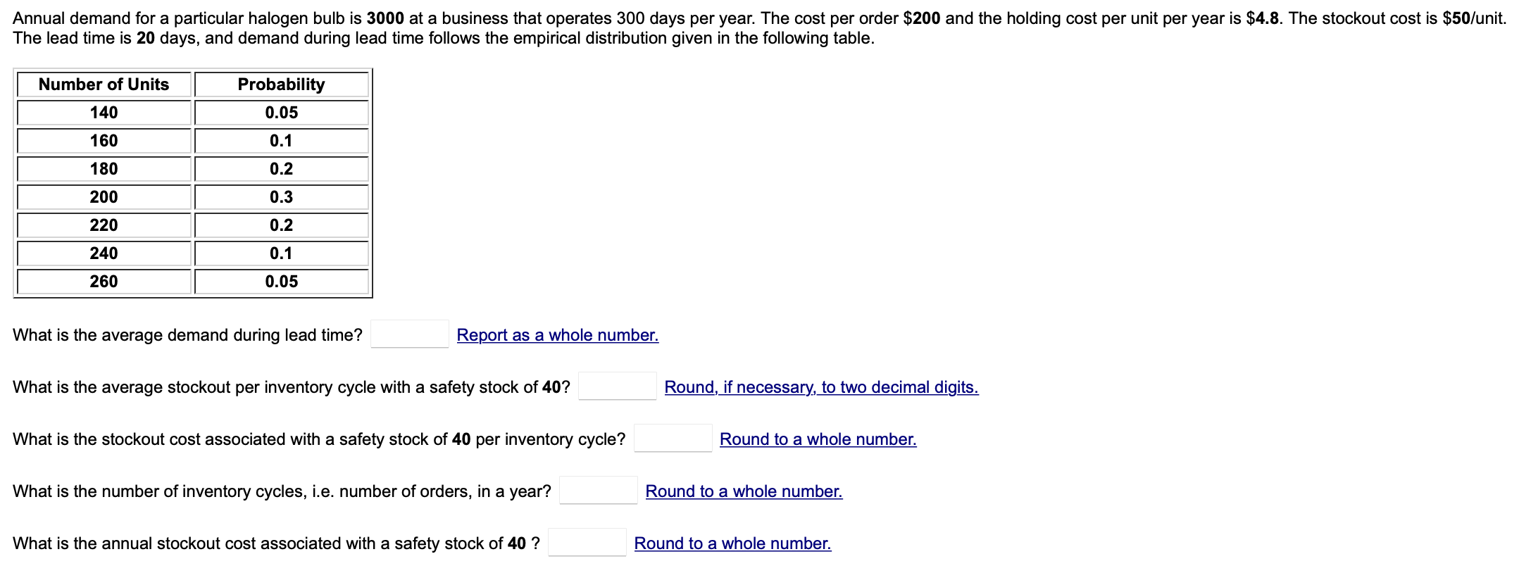 What is the average demand during lead time?