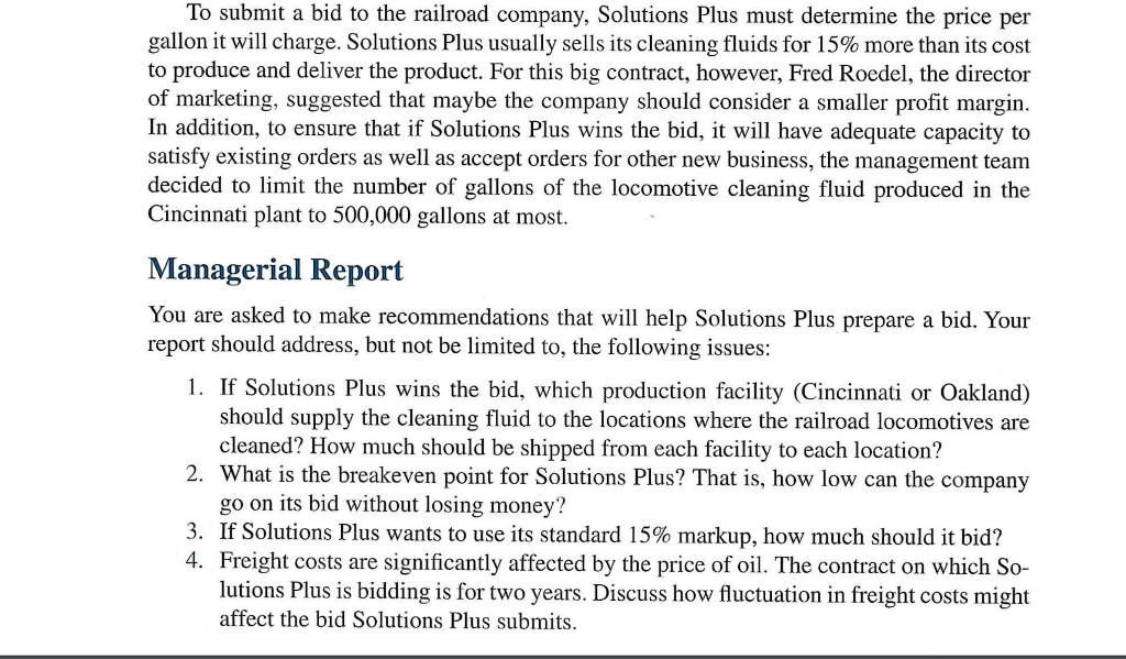 PLEASE HELP!! Case Problem 1 SOLUTIONS PLUS