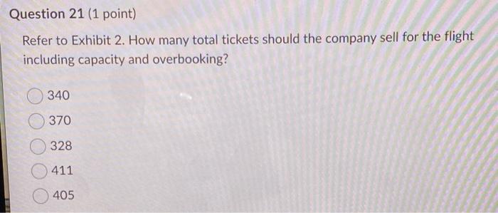 Exhibit 2. An airline flies the route