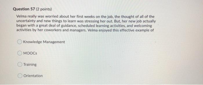 Question 47 (2 points) If a test or measure is