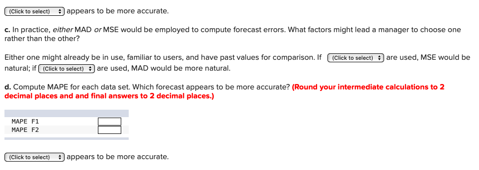 Problem 3-21 Two different forecasting techniques