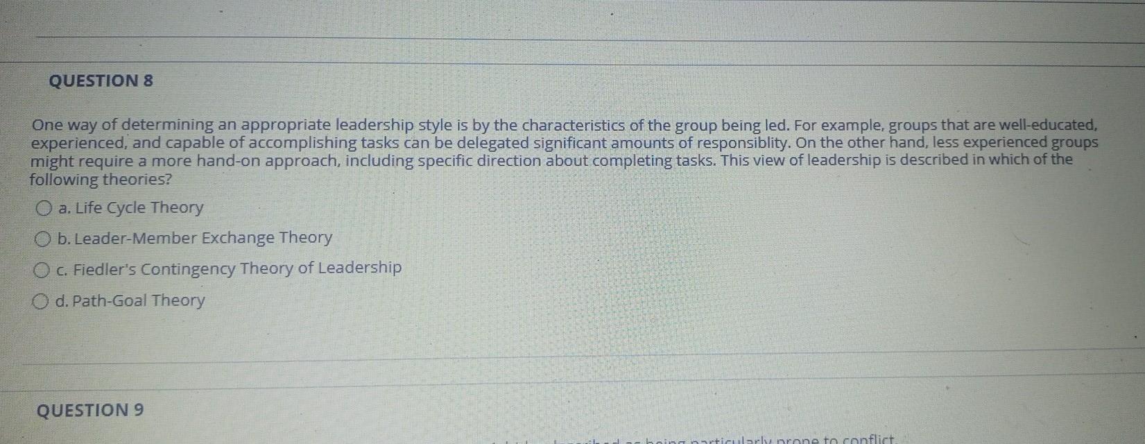 QUESTION 12 Conflict between individuals or among