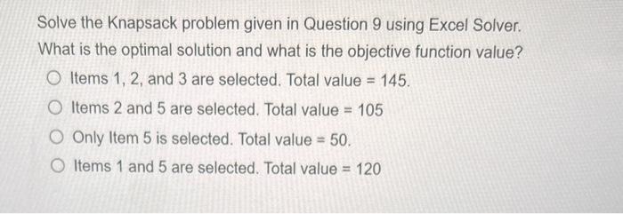 Suppose that we have five items to select, each