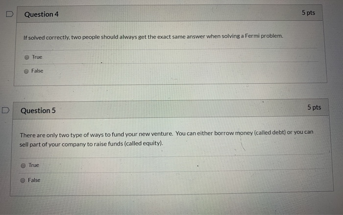 Question 4 5 pts If solved correctly, two people