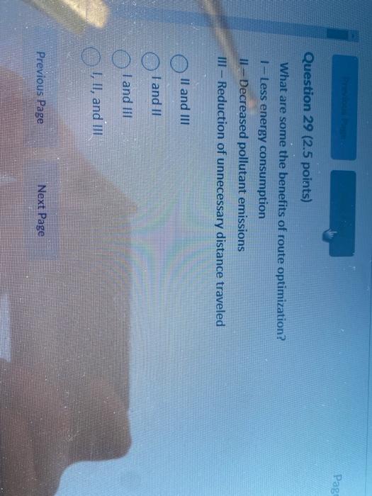 Pag Question 29 (2.5 points) What are some the