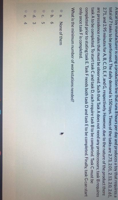 A local toy manufacturer is using a production