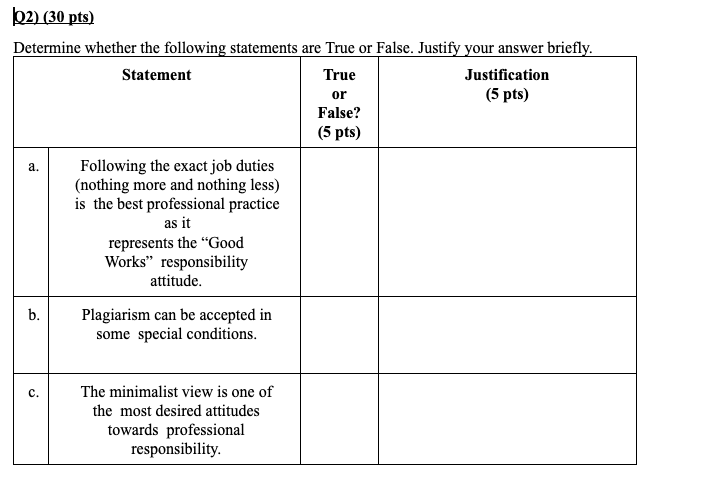 or a. 12) (30 pts) Determine whether the