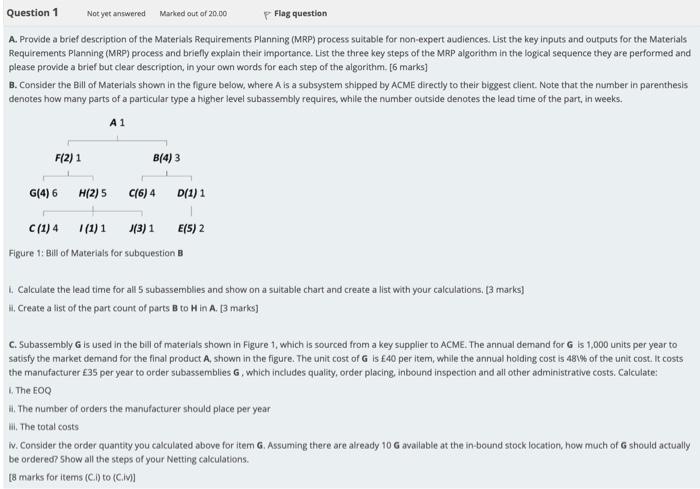 please answer part C as fast as posible Question