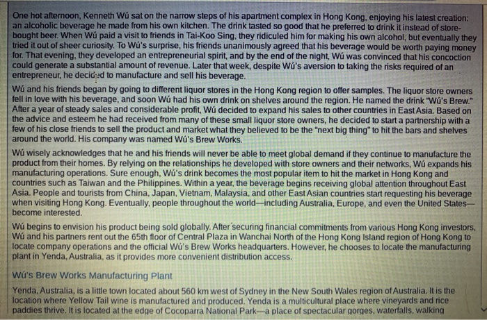 Please read the case study & answer 1-5 thanks