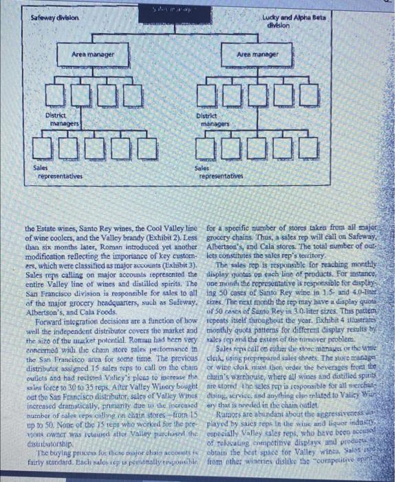 Case 1 Valley Winery The questions are listed in