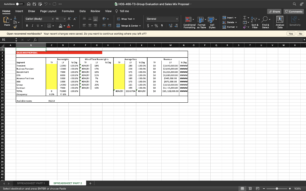 Use the Spreadsheet Part 1 in the attached "Group