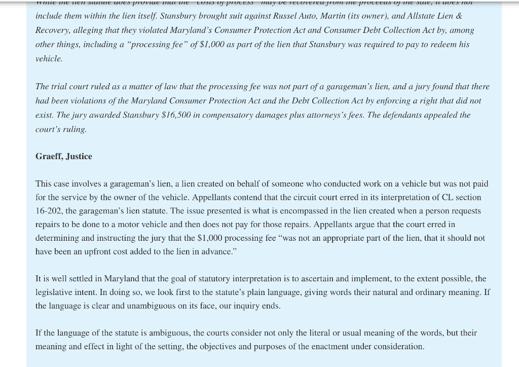 Read the Allstate Lien & Recovery Corporation v.