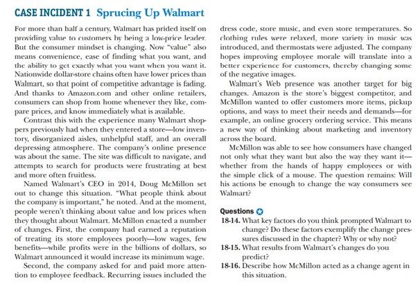 18-16 Describe how McMillon acted as a change