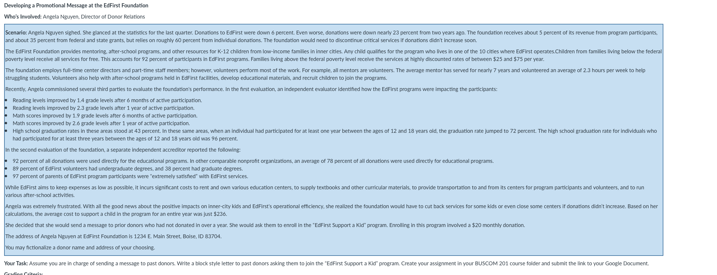 Assume you are in charge of sending a message to