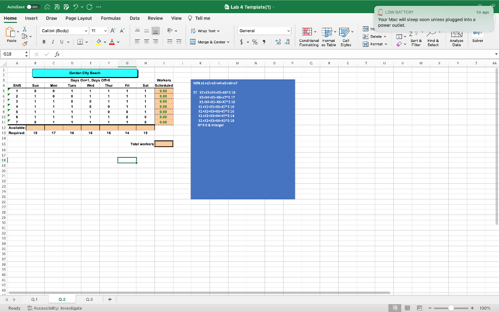 please show how to solve in excel 2. Garden City