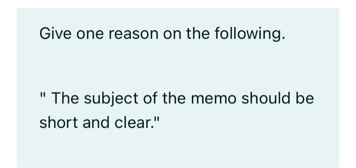 technical writing Give one reason on the