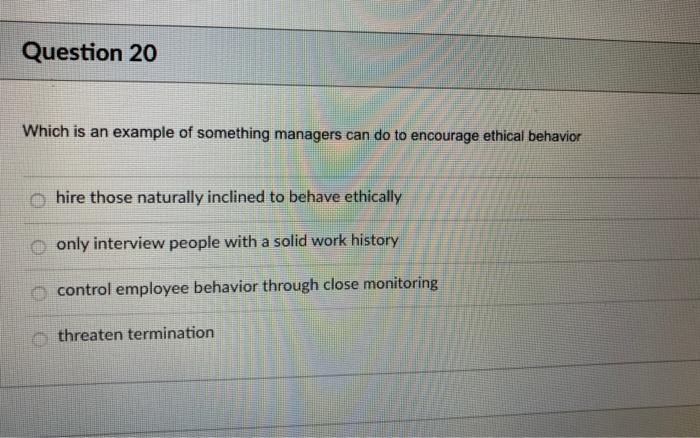 Question 20 Which is an example of something