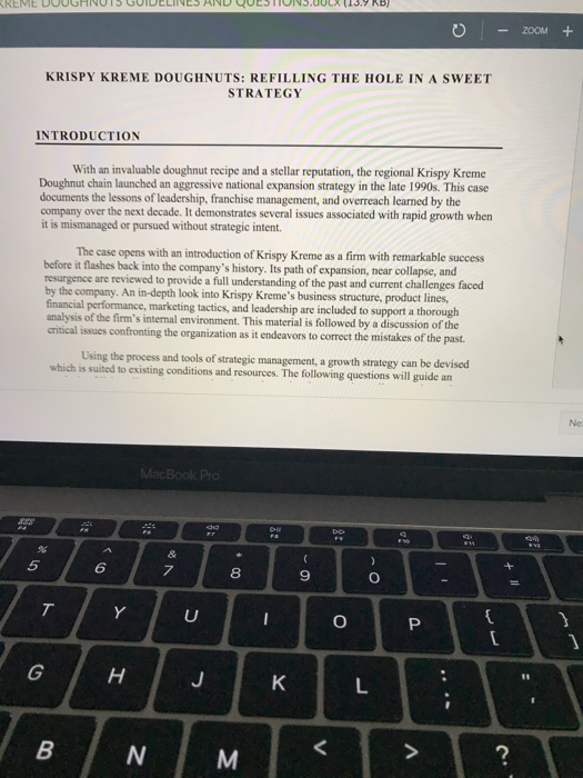 ZOOM + KRISPY KREME DOUGHNUTS: REFILLING THE HOLE