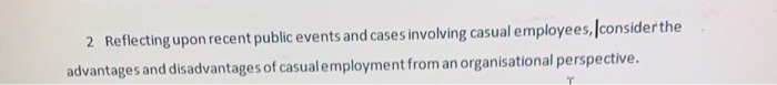 2 Reflecting upon recent public events and cases