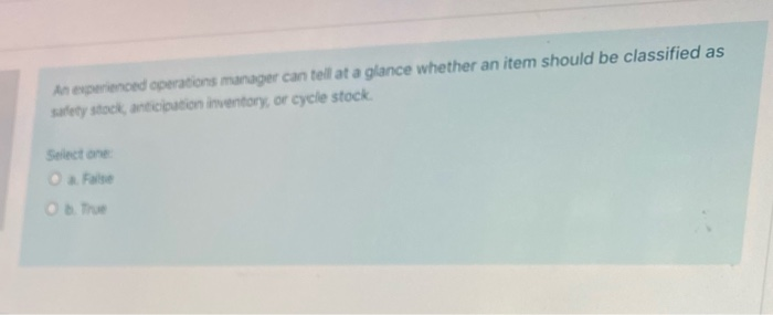 An experienced operations manager can tell at a