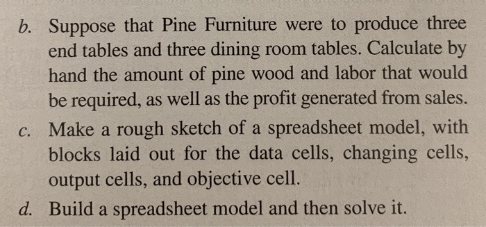 4.2.* The Pine Furniture Company makes fine