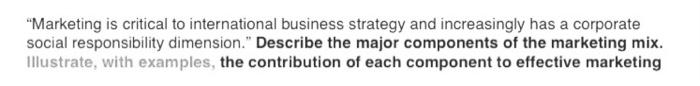 "Marketing is critical to international business