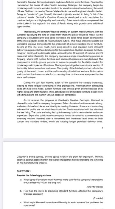 Gombak's Creative Concepts designs and