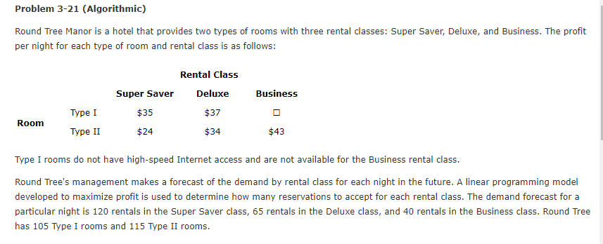 Problem 3-21 (Algorithmic) Round Tree Manor is a
