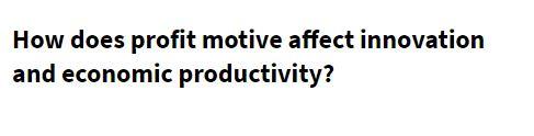 How does profit motive affect innovation and