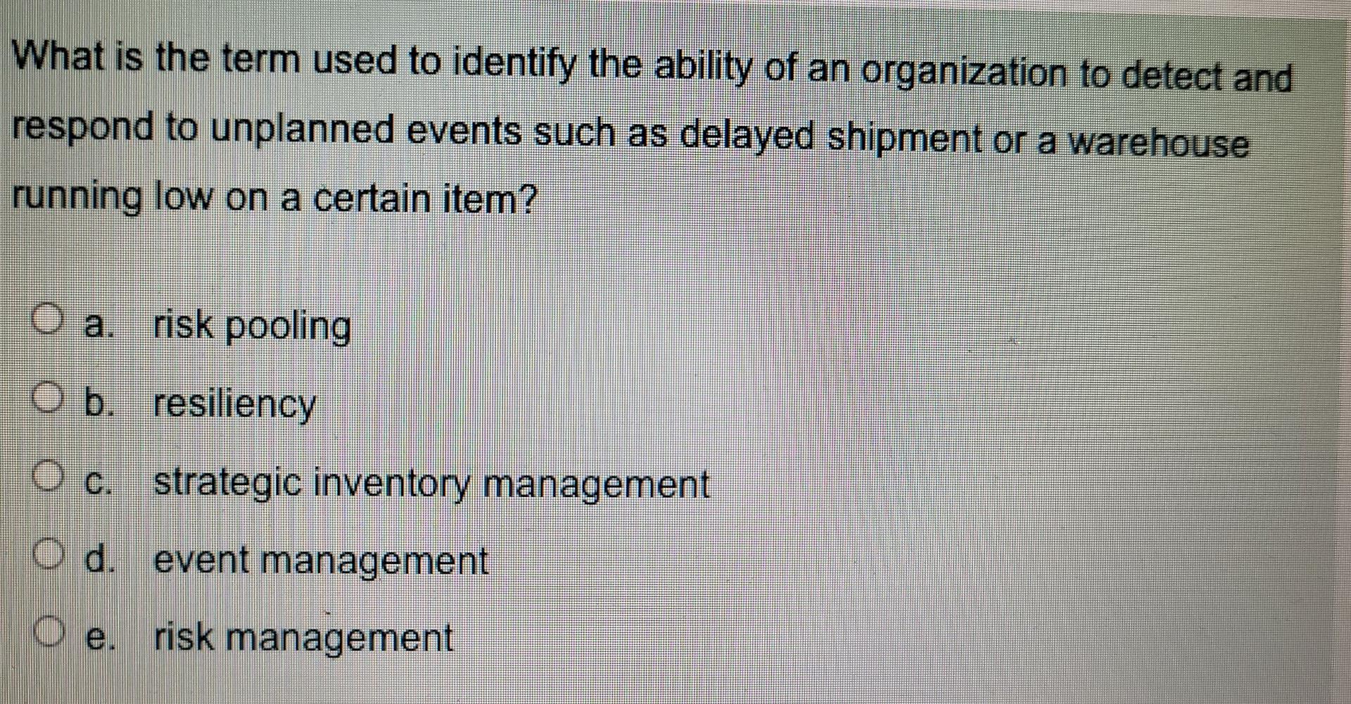 What is the term used to identify the ability of