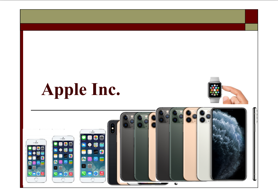 Apple Inc. a Why? Look at your mobile phone Why