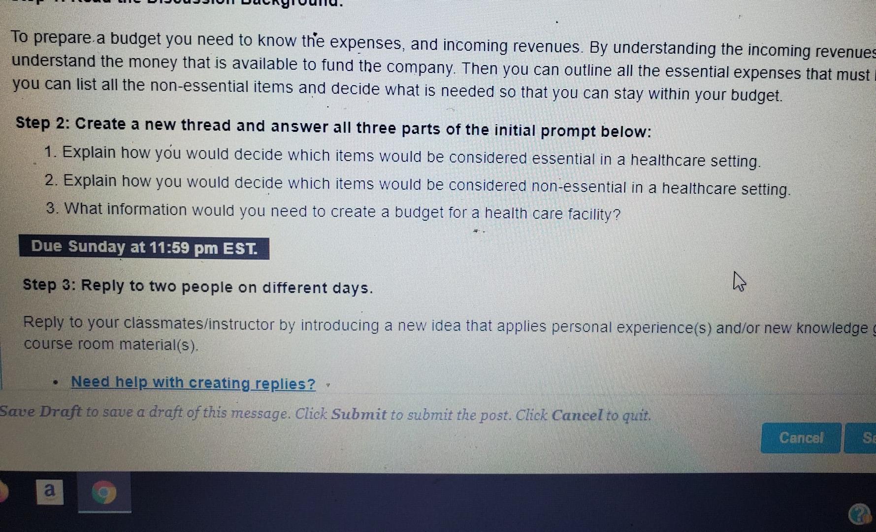 To prepare a budget you need to know the