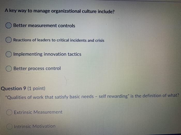 A key way to manage organizational culture