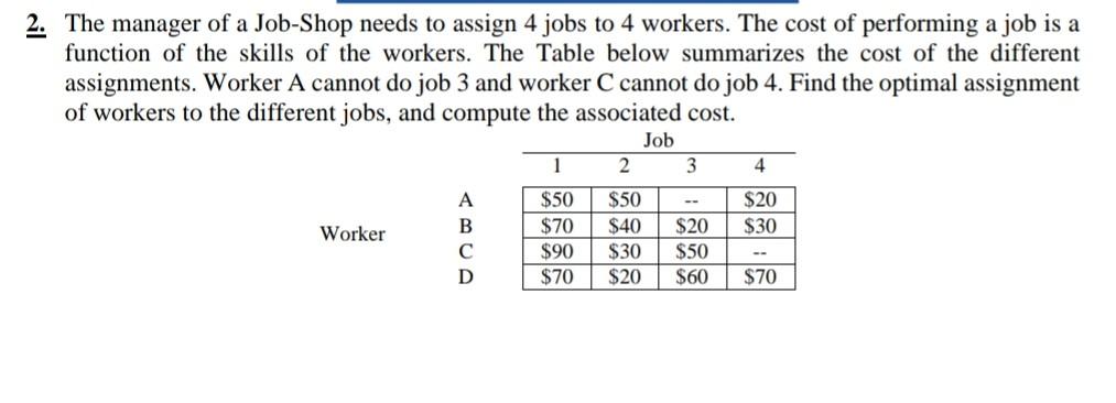 Please answer the question without Excel solver.