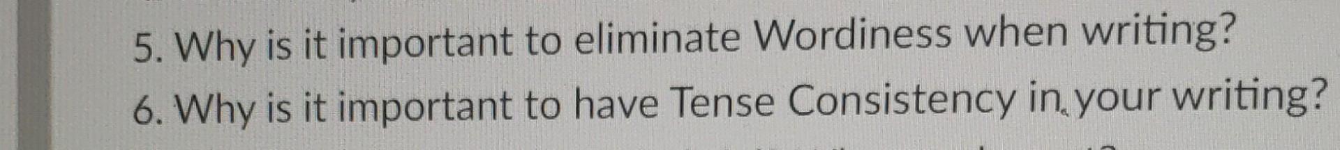 English 101..Thanks 5. Why is it important to