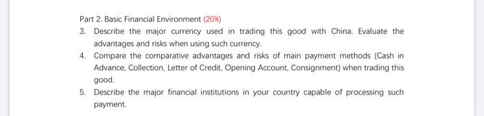 Part 2. Basic Financial Environment (204) 3.